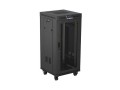 Lanberg Szafa instalacyjna rack stojąca 19" 24U  600x600 czarna drzwi perforowane LCD (Flat pack) V2
