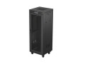 Lanberg Szafa instalacyjna rack stojąca 19 cali 32U 600x600 drzwi perforowane LCD czarna (Flat pack)