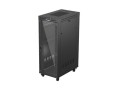 Lanberg Szafa instalacyjna rack stojąca 19 cali 32U 600x1000 drzwi przeszklone LCD czarna (Flat pack)