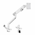 ART Uchwyt biurkowy gazowy do 1 monitora LED/LCD 17-35" L-29GD 2-11kg 2xUSB 3.0 Premium White