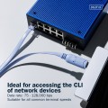 Digitus Kabel adapter do konsoli USB-A 2.0 męski do RJ45 | Chipset FTDI (FT232RNL) | jasnoniebieski | 1.8m