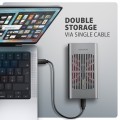 AXAGON EEM2-20GD Obudowa zewnętrzna aluminiowa USB-C 3.2 Gen2x2, Dual NVMe M.2 SSD 20gbps, Clone Master