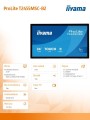 IIYAMA Monitor 24 cale T2455MSC-B2 POJ.10PKT.IPS,HDMI,DP,USB3.0,CAM,MIC,   FHD 120Hz