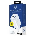 3MK Ładowarka sieciowa Hyper GaN 65W 1xUSB-A 2xUSB-C PD QC4+ biała
