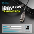 Digitus Kabel połączeniowy hybrydowy HDMI AOC | HDMI-A męski-męski | HDMI 2.1 | UHD-2 8K@60Hz | 48Gbps |HDR, eARC, HDCP 2.2, CEC | 50m