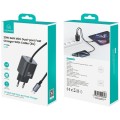 USAMS Ładowarka sieciowa JC Series CC261 20W GaN Fast Charger wbudowanykabel USB-C biały