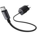 USAMS Ładowarka sieciowa JC Series CC264 30W GaN Fast Charge wbudowany kabel USB-C biała