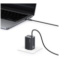 USAMS Ładowarka sieciowa JC Series CC266 65W GaN Fast Charger wbudowanykabel USB-C biała