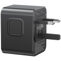 USAMS Ładowarka travel adapter 17W CC308 USB-C + USB-A 4w1 US/AU/EU/UK czarna