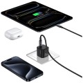 USAMS Ładowarka sieciowa JO Series CC260 20W USB-C + kabel USB-C/Lightning 1m biała