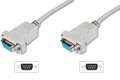 Digitus Kabel połączeniowy RS232 null-modem Typ DSUB9/DSUB9 Ż/Ż 1,8m szary