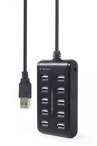 Gembird HUB USB 2.0 10-portowy czarny