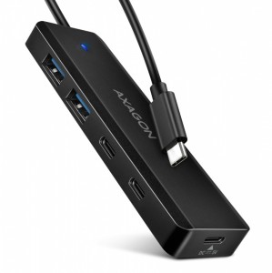 AXAGON HUE-C2C HUB 4-portowy 5gbps 2x USB-A 2x USB-C , USB-C power IN, kabel Type-C 19cm