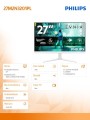 Philips Monitor 27 cali 27M2N3201PL Fast IPS 260Hz HDMI DP