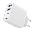 Gembird Ładowarka uniwersalna GaN 40W LCD 3xUSB-C 1xUSB-A biała