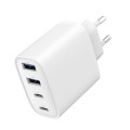 Gembird Ładowarka uniwersalna GaN 40W LCD 3xUSB-C 1xUSB-A biała