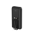 Gembird PowerBank 20000mAh ze zintegrowanymi kablami QC 3.0 LCD 20W czarny