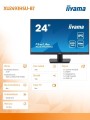 IIYAMA Monitor 24 cale XU2493HSU-B7, IPS, HDMI, DP,  2x2W, USBx2, 300cd