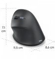 Hama Mysz ergonomiczna EWM-600 czarna dla leworęcznych