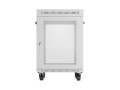 Lanberg Szafa instalacyjna rack stojąca 19 cali 15U 600x600 drzwi perforowane LCD (Flat pack) szara