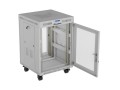 Lanberg Szafa instalacyjna rack stojąca 19 cali 15U 600x600 drzwi perforowane LCD (Flat pack) szara