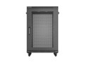 Lanberg Szafa instalacyjna rack stojąca 19 cali 18U 600x600 drzwi perforowane LCD (Flat pack) czarna