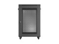 Lanberg Szafa instalacyjna rack stojąca 19 cali 18U 600x600 drzwi perforowane LCD (Flat pack) czarna