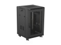 Lanberg Szafa instalacyjna rack stojąca 19 cali 18U 600x600 drzwi perforowane LCD (Flat pack) czarna