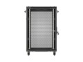 Lanberg Szafa instalacyjna rack stojąca 19 cali 18U 600x600 drzwi perforowane LCD (Flat pack) czarna