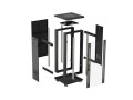 Lanberg Szafa instalacyjna rack stojąca 19 cali 18U 600x600 drzwi przeszklone (Flat pack) czarna