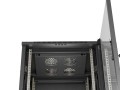 Lanberg Szafa instalacyjna rack stojąca 19 cali 18U 600x600 drzwi przeszklone (Flat pack) czarna