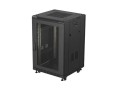 Lanberg Szafa instalacyjna rack stojąca 19 cali 18U 600x800 drzwi perforowane (Flat pack) czarna