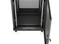 Lanberg Szafa instalacyjna rack stojąca 19 cali 18U 600x800 drzwi przeszklone (Flat pack) czarna