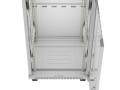 Lanberg Szafa instalacyjna rack stojąca 19 cali 22U 600x600 drzwi przeszklone LCD (Flat pack) szara