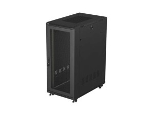 Lanberg Szafa instalacyjna rack stojąca 19 cali 27U 600x1000 drzwi perforowane (Flat pack) czarna
