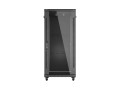 Lanberg Szafa instalacyjna rack stojąca 19 cali 27U 600x1000 drzwi przeszklone (Flat pack) czarna