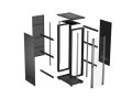 Lanberg Szafa instalacyjna rack stojąca 19 cali 27U 600x1000 drzwi przeszklone (Flat pack) czarna