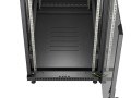 Lanberg Szafa instalacyjna rack stojąca 19 cali 27U 600x1000 drzwi przeszklone (Flat pack) czarna