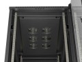 Lanberg Szafa instalacyjna rack stojąca 19 cali 27U 600x1000 drzwi przeszklone (Flat pack) czarna