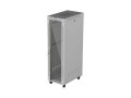 Lanberg Szafa instalacyjna rack stojąca 19 cali 42U 600x1000 drzwi przeszklone LCD (Flat pack) szara
