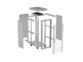 Lanberg Szafa instalacyjna rack stojąca 19 cali 42U 600x1000 drzwi przeszklone LCD (Flat pack) szara
