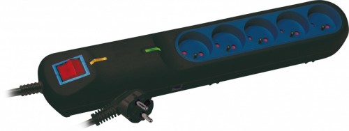 Lestar Listwa przeciwprzepięciowa LF-2005, 3L, 5m czarna