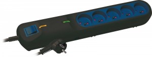 Lestar Listwa przeciwprzepięciowa LF 2001A, 3L, 3m czarna