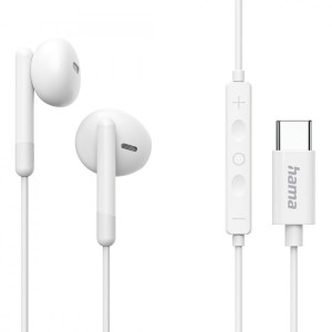 Hama Słuchawki douszne classy usb-c białe