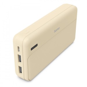 Hama Power pack 20000 mAh 2xUSB-A piaskowy