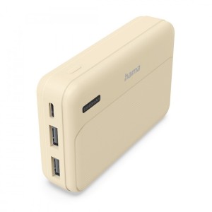 Hama Power pack 10000 mAh 2xUSB-A piaskowy