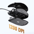 Ugreen Mysz przewodowa optyczna 1200 DPI - czarna