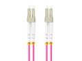 Lanberg Patchcord światłowodowy Mm Lc/Upc-Lc/Upc Duplex 3.0mm 2m fioletowy