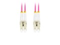Lanberg Patchcord światłowodowy Mm Lc/Upc-Lc/Upc Duplex 3.0mm 10m fioletowy