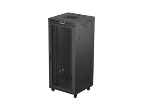 Lanberg Szafa instalacyjna rack stojąca 19 cali 37U 800x800 drzwi perforowane LCD czarna (Flat pack)